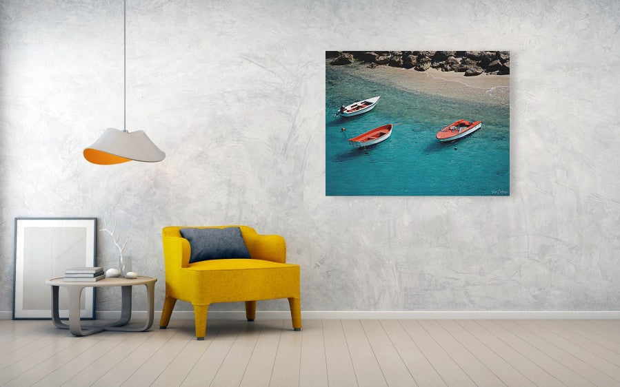 Boats of Bonaire - Wood Print