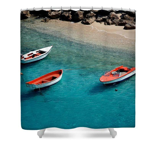 Boats of Bonaire - Shower Curtain