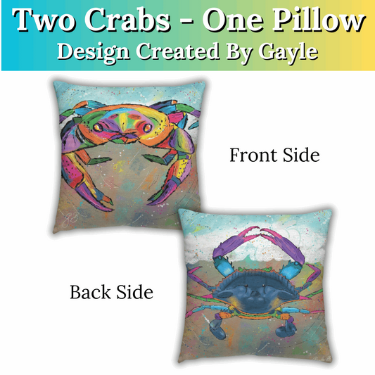 Crab Pillow 14 Inch