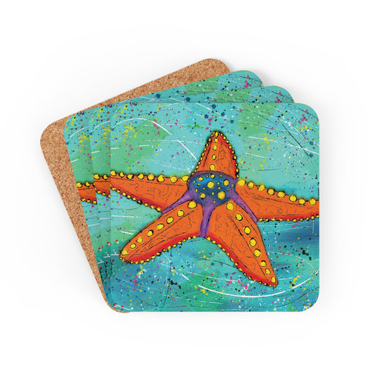 Starfish Coasters Set of 4 | Original Art Created by Gayle