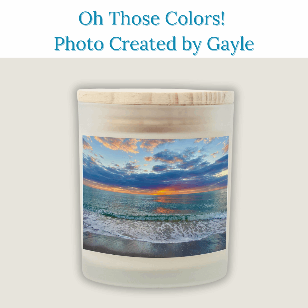 Oh Those Colors! Candle Frosted Glass (Hand Poured 11 oz)