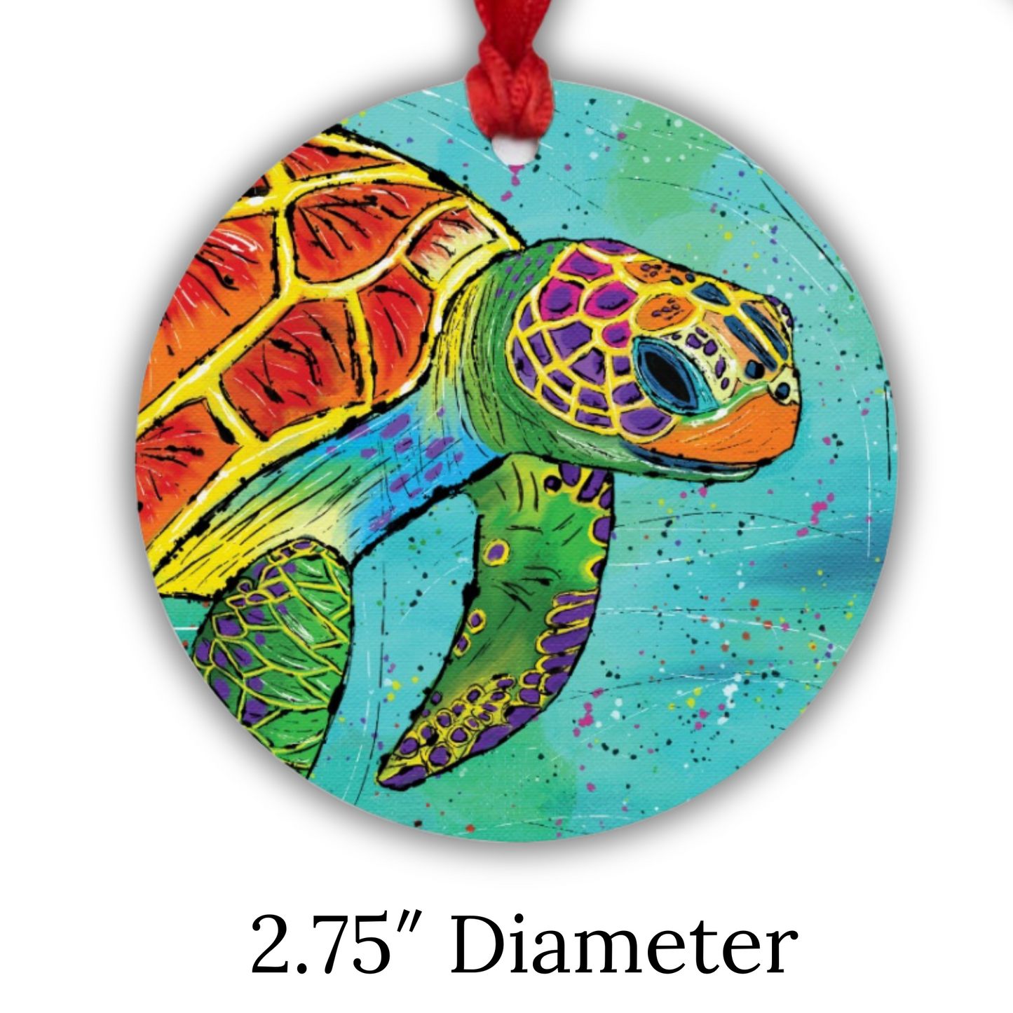 Sea Turtle Ornament - One-Sided (Round)