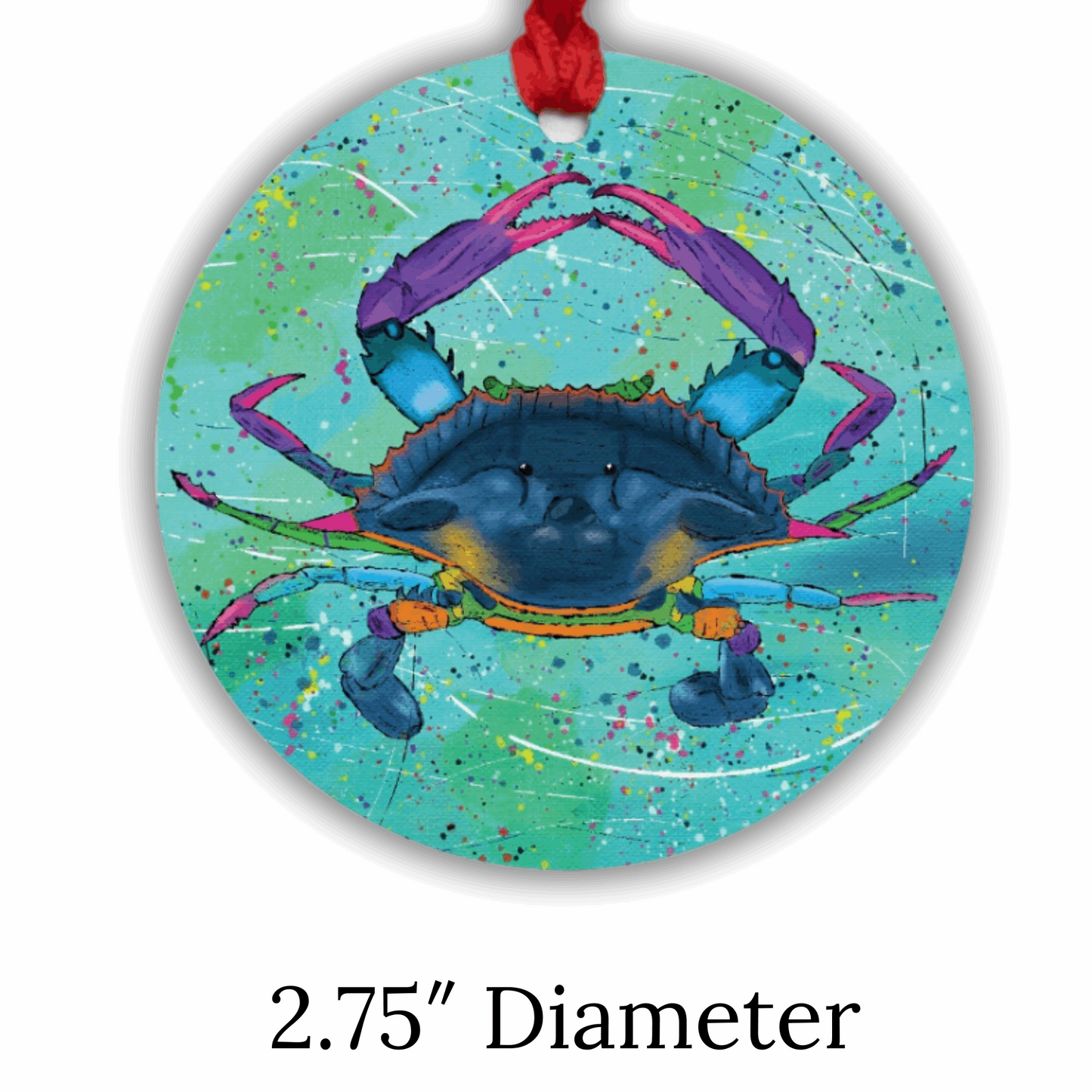 Blue Crab Ornament - One-Sided (Round)