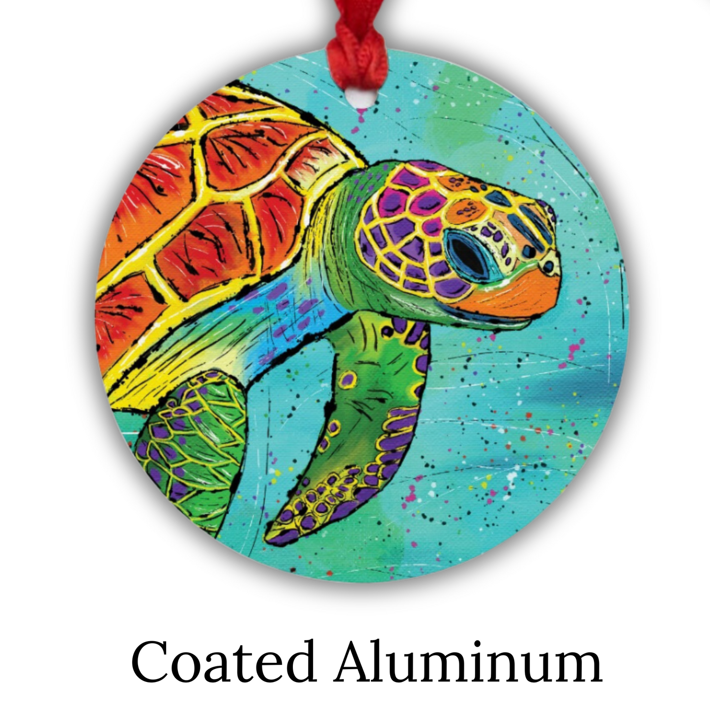 Sea Turtle Ornament - One-Sided (Round)