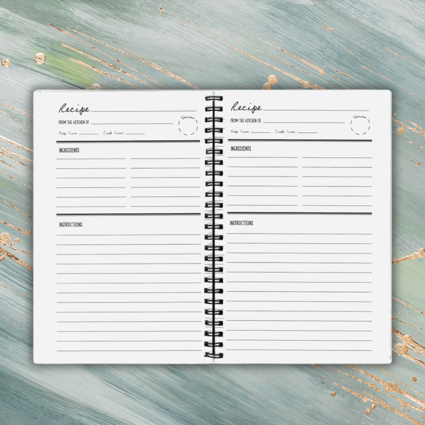 Good Times Good Friends Recipe Soft cover Spiral Book 5.5 x 8.5 Coral