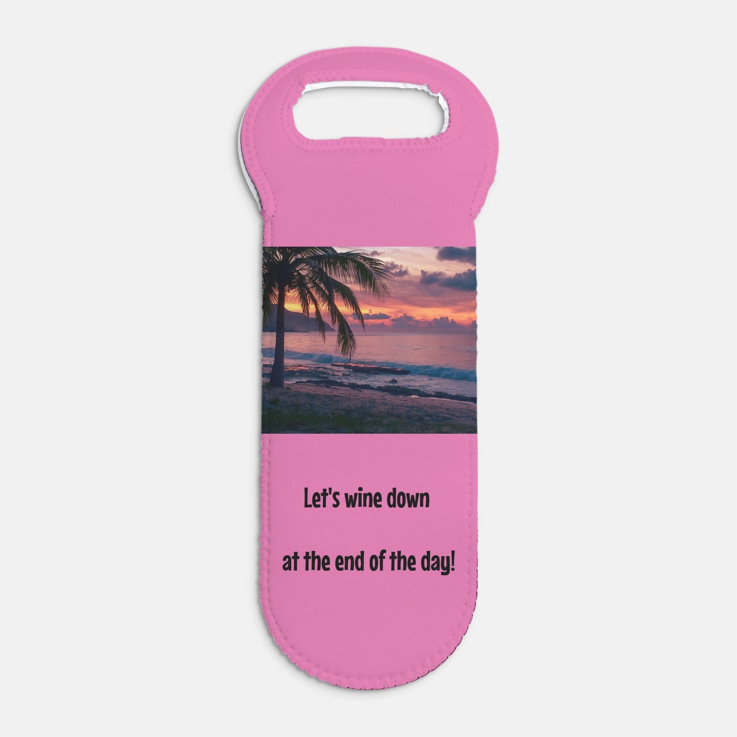 Wine Tote Tropical Beverages -Single - Pink