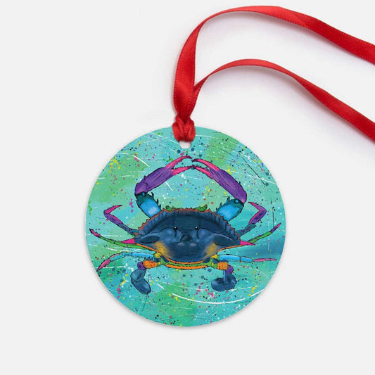 Blue Crab Ornament - One-Sided (Round)