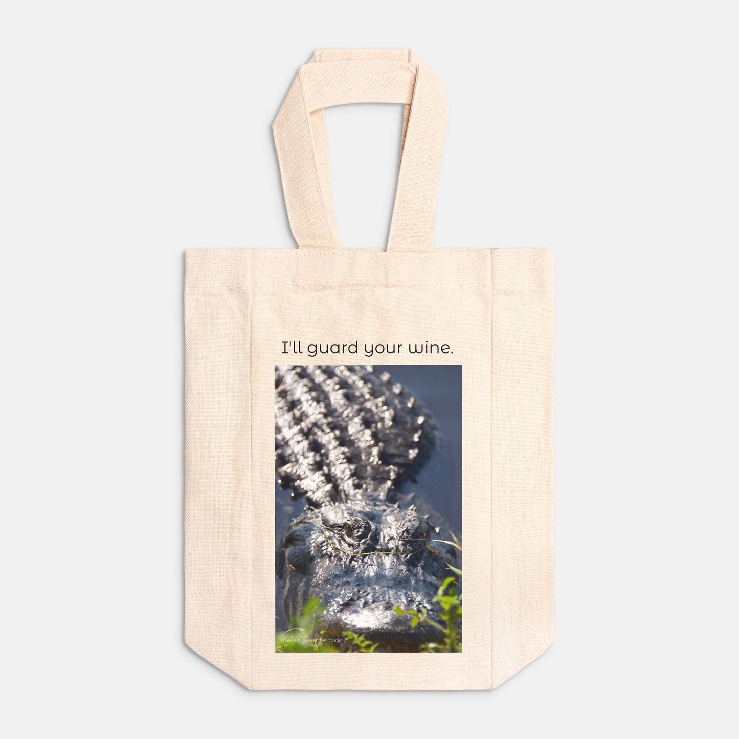 Alligator Guard Wine Tote Canvas (Double)
