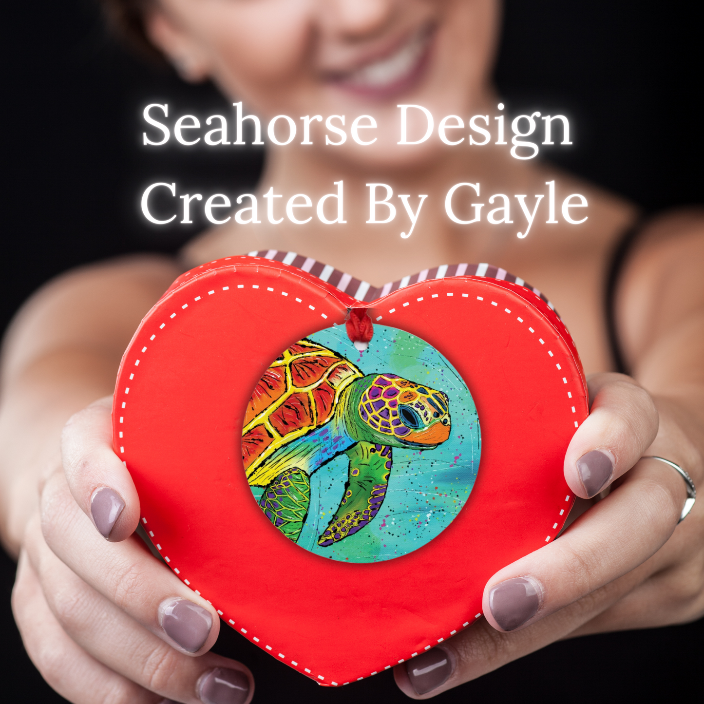 Sea Turtle Ornament - One-Sided (Round)