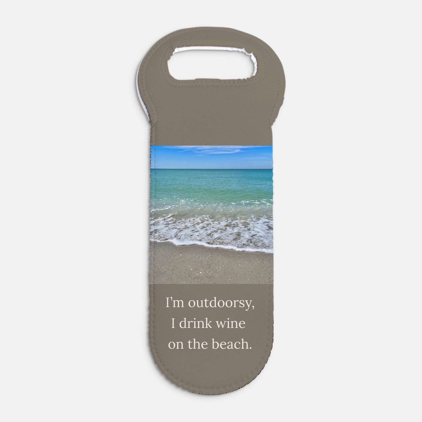 Outdoorsy Wine Tote - Brown