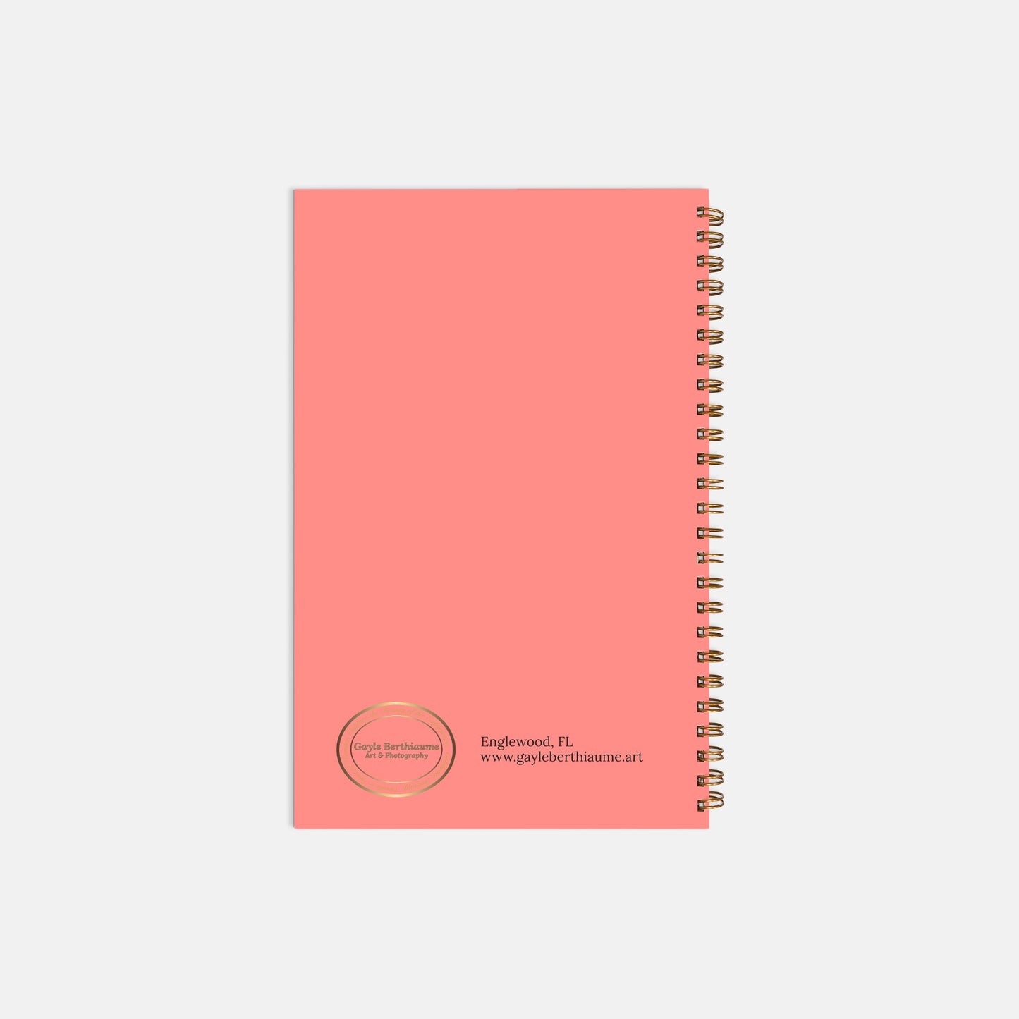 Good Times Good Friends Recipe Soft cover Spiral Book 5.5 x 8.5 Coral