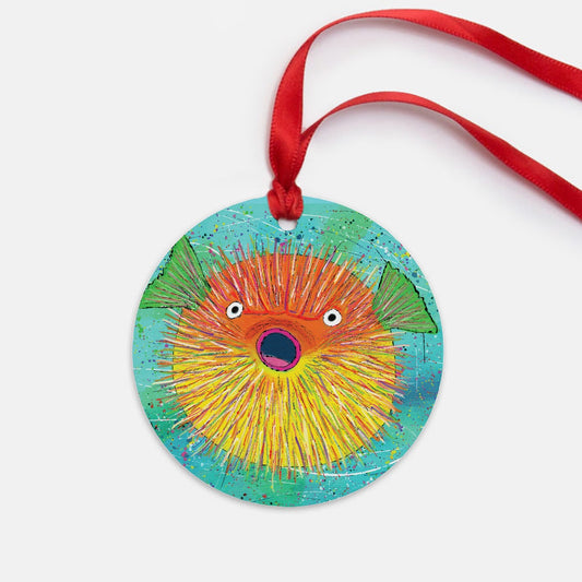 Pufferfish Ornament - One-Sided (Round)