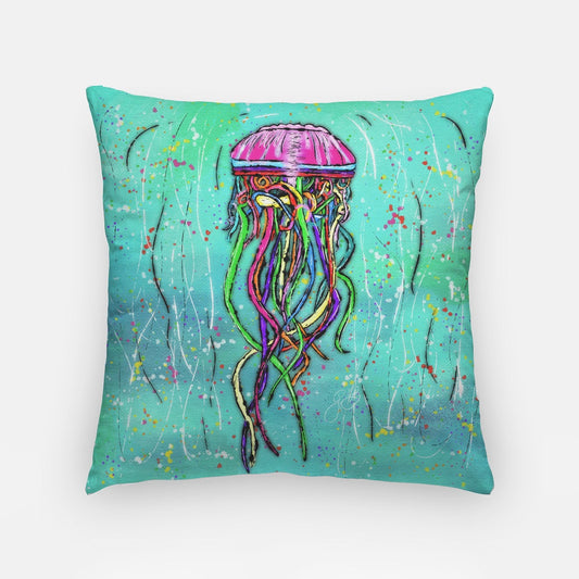 Jellyfish Artisan Pillow Case 18 Inch
