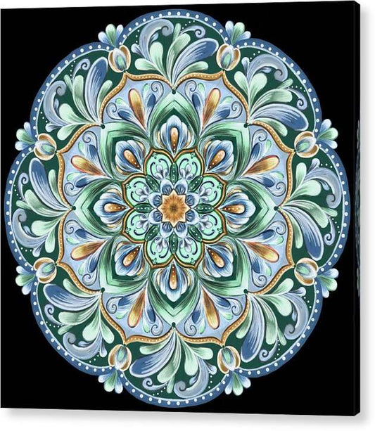 Calming Blue Mandala - Acrylic Print
