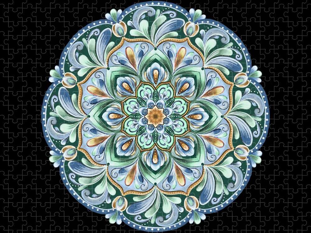 Calming Blue Mandala - Puzzle
