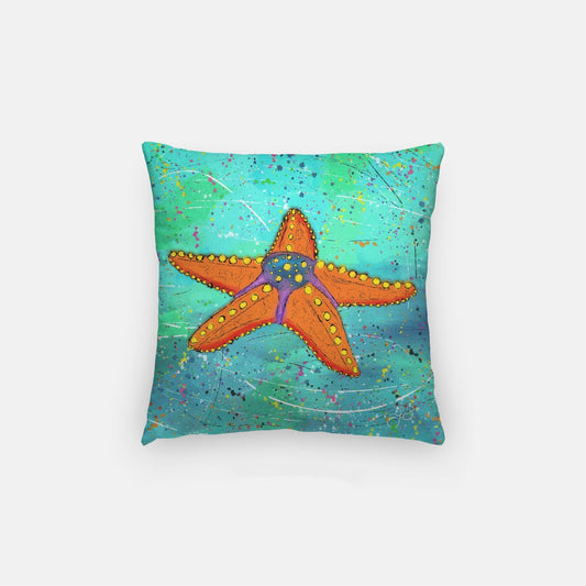Double Starfish Artisan Pillow Case 14 Inch