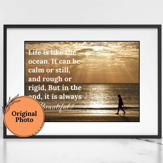 Inspiration Quote Beach Sunset Photo | Created By Gayle