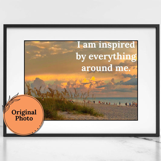 Inspiration Original Photo Quote with Beach Sunset | Created By Gayle