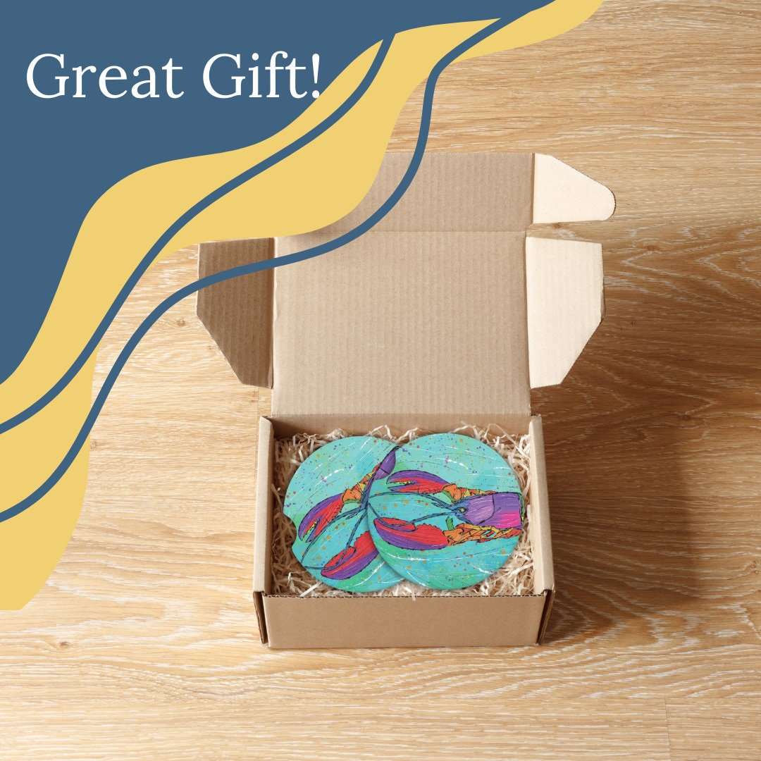 Lobster Sandstone Car Coaster | Design Created By Gayle