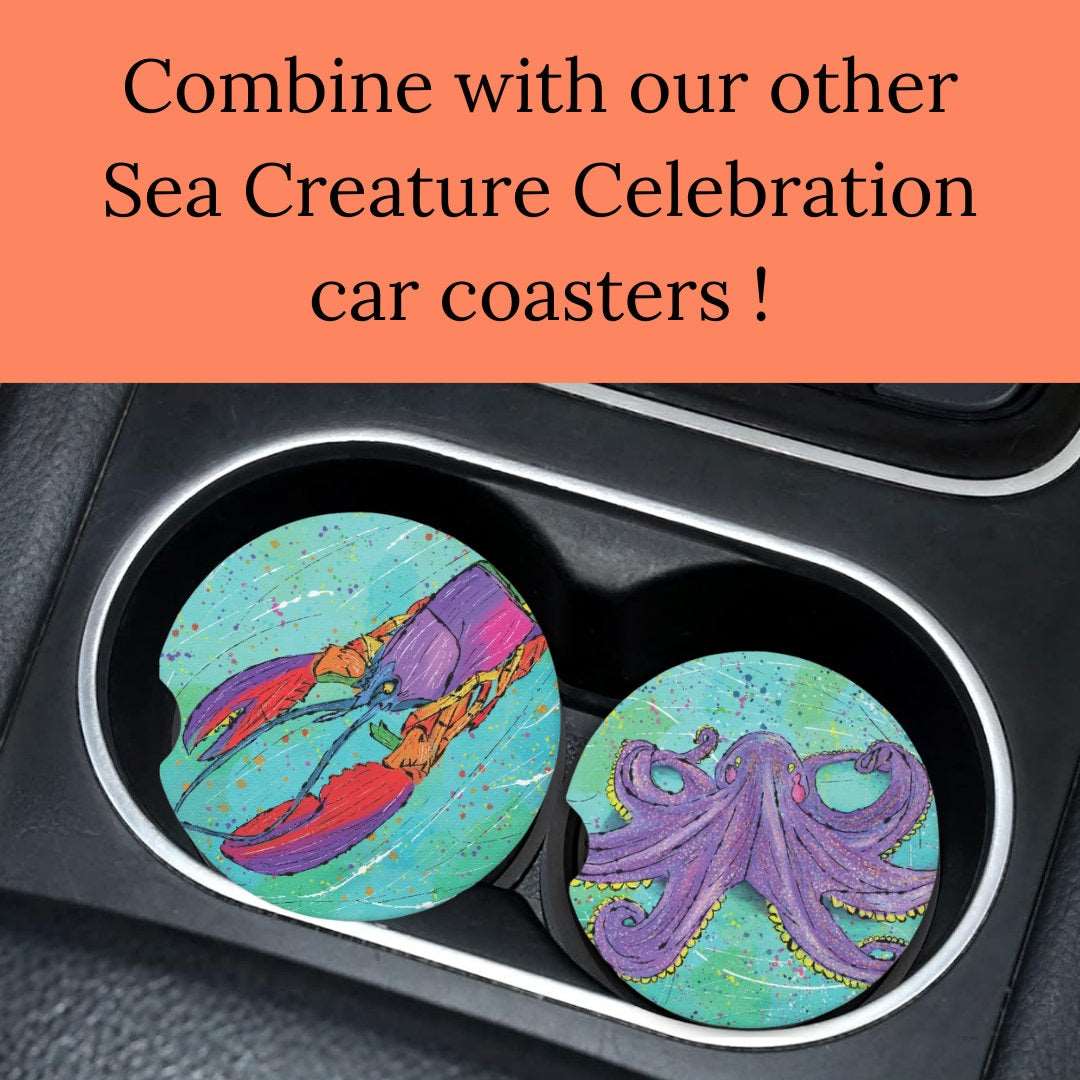Octopus Sandstone Car Coaster | Design Created By Gayle