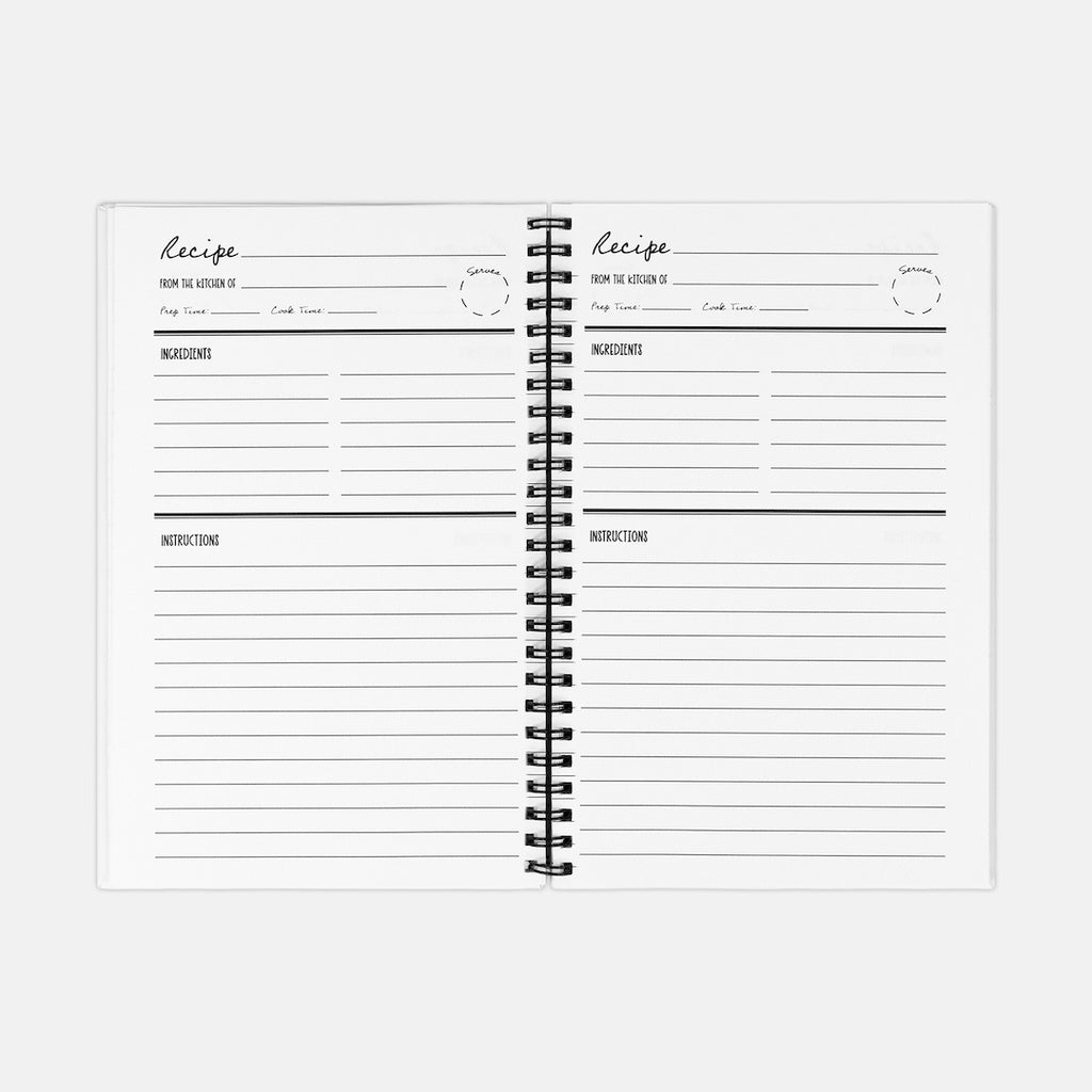 Good Times Good Friends Recipe Softcover Spiral Book 5.5 x 8.5 Blue
