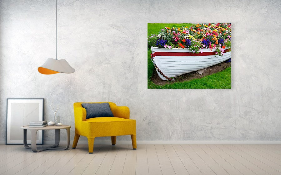 Kinsale Boat of Flowers - Acrylic Print