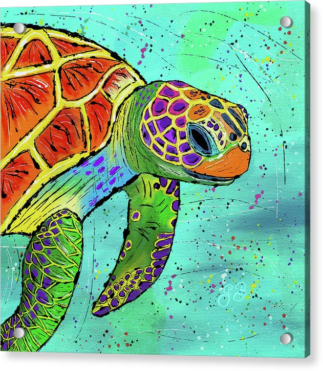 Sea Turtle Celebration - Acrylic Print