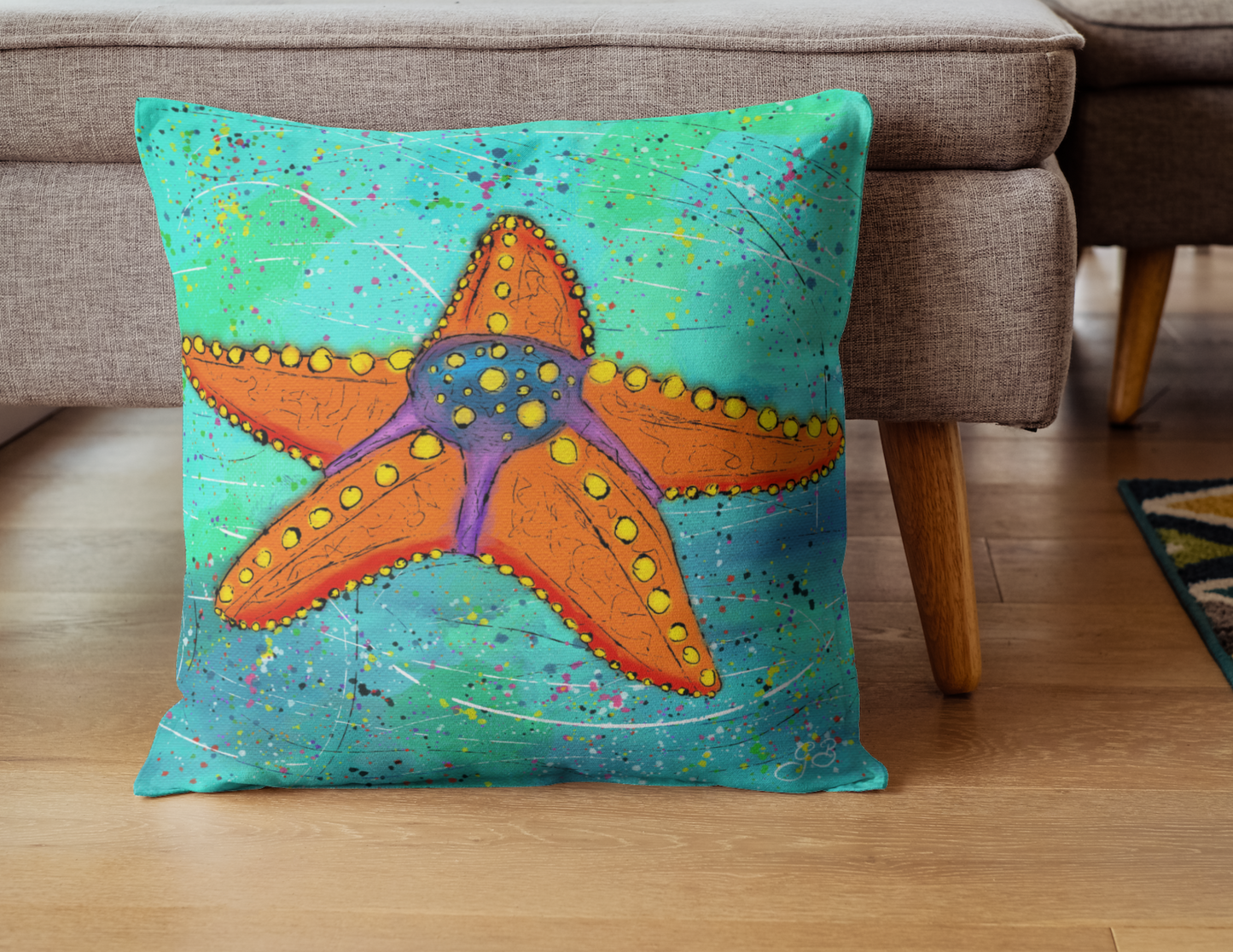 Starfish Square Pillow