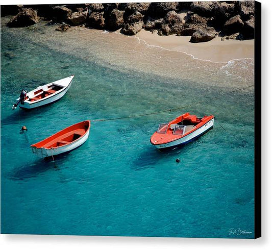 Boats of Bonaire - Canvas Print