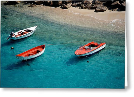 Boats of Bonaire - Greeting Card