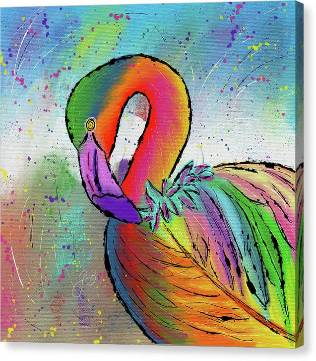 Flamingo Celebration - Canvas Print
