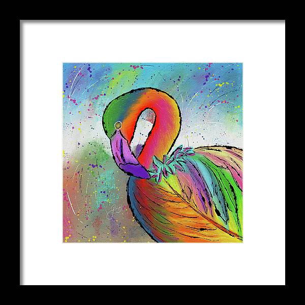 Flamingo Celebration - Framed Print