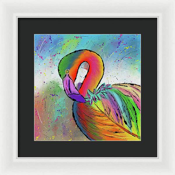 Flamingo Celebration - Framed Print