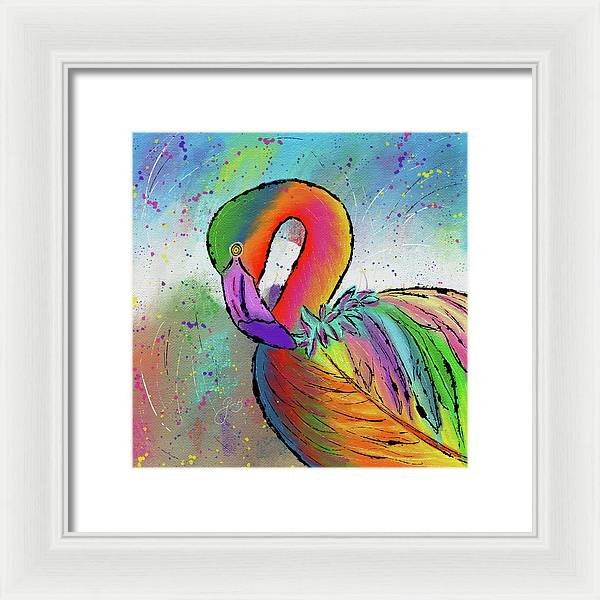 Flamingo Celebration - Framed Print
