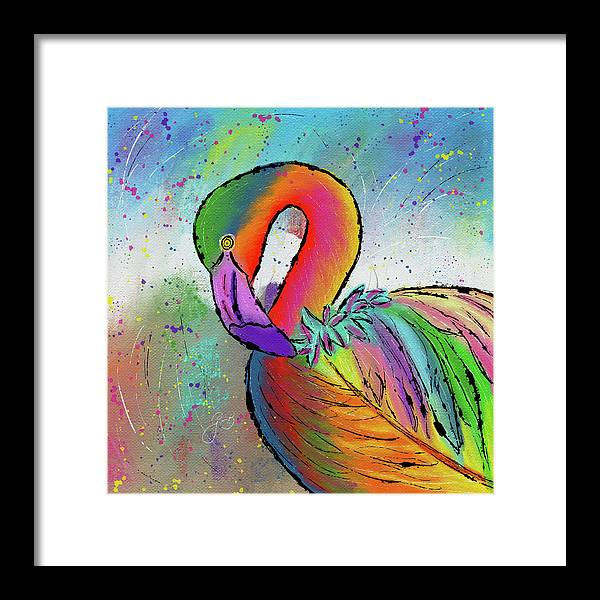 Flamingo Celebration - Framed Print