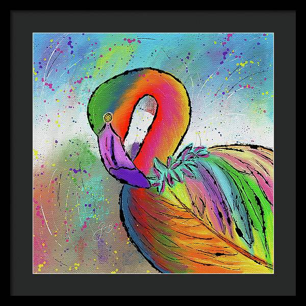 Flamingo Celebration - Framed Print