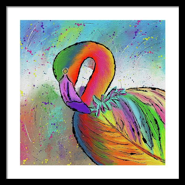 Flamingo Celebration - Framed Print