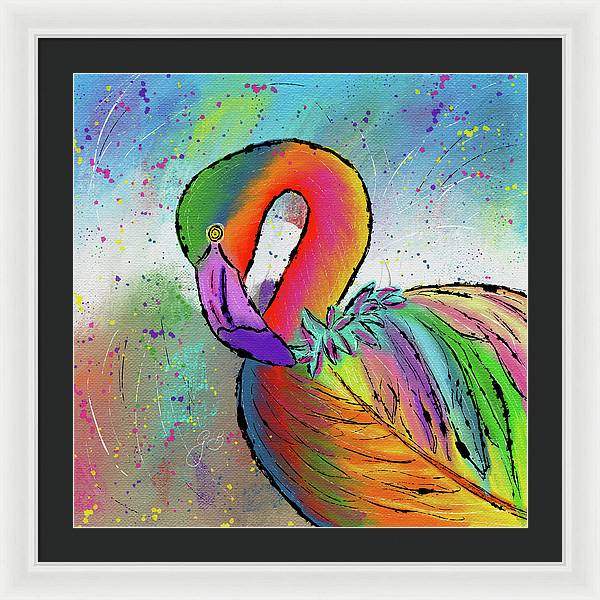 Flamingo Celebration - Framed Print