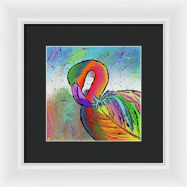 Flamingo Celebration - Framed Print
