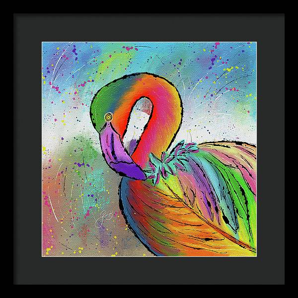 Flamingo Celebration - Framed Print