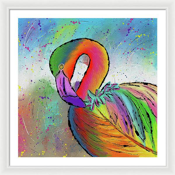 Flamingo Celebration - Framed Print