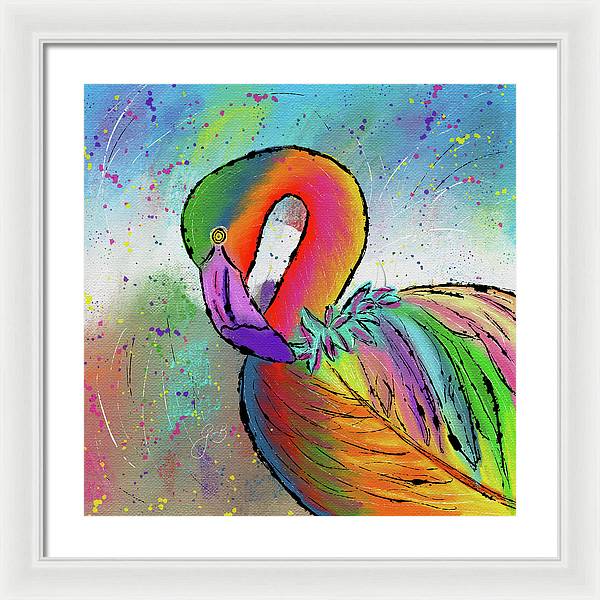 Flamingo Celebration - Framed Print