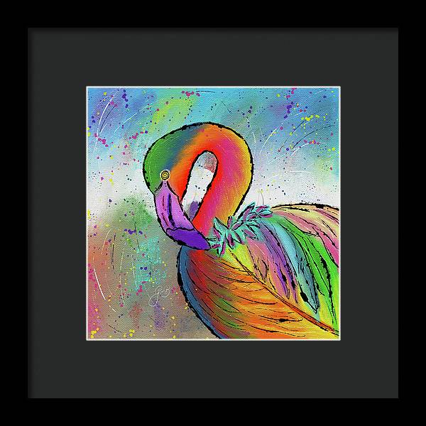 Flamingo Celebration - Framed Print