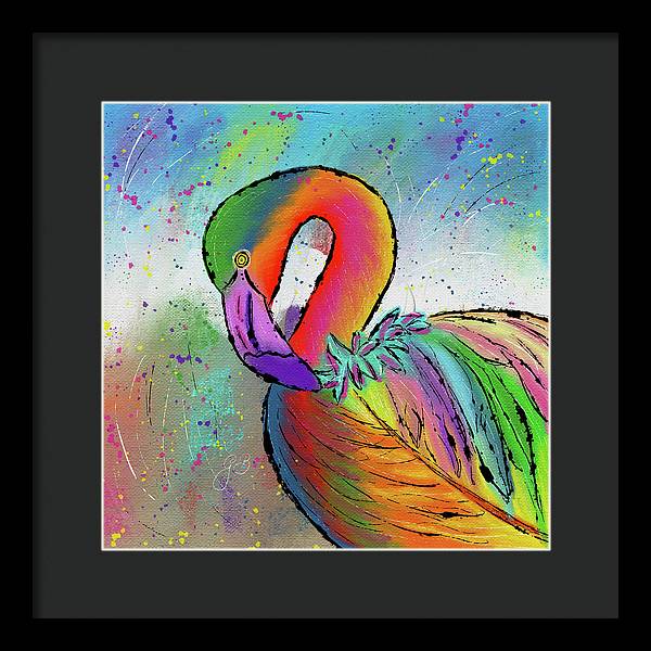 Flamingo Celebration - Framed Print