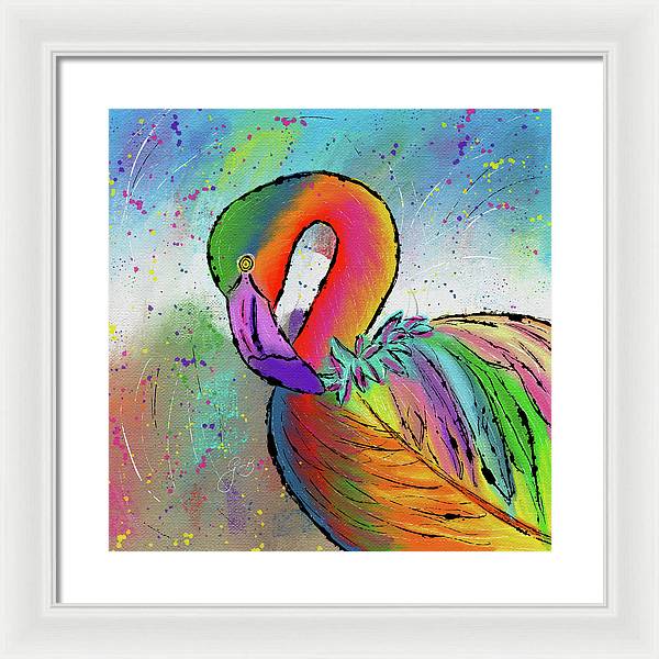Flamingo Celebration - Framed Print