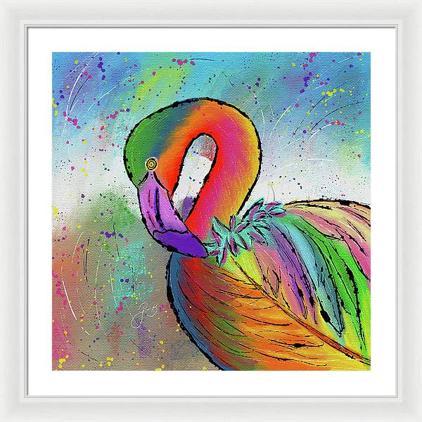 Flamingo Celebration - Framed Print
