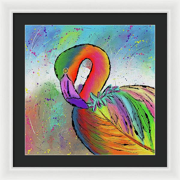 Flamingo Celebration - Framed Print