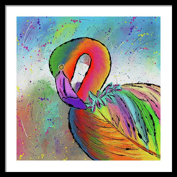 Flamingo Celebration - Framed Print