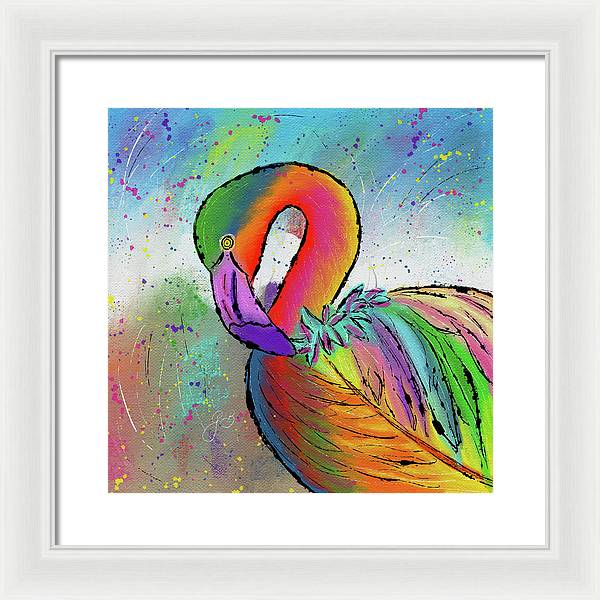 Flamingo Celebration - Framed Print