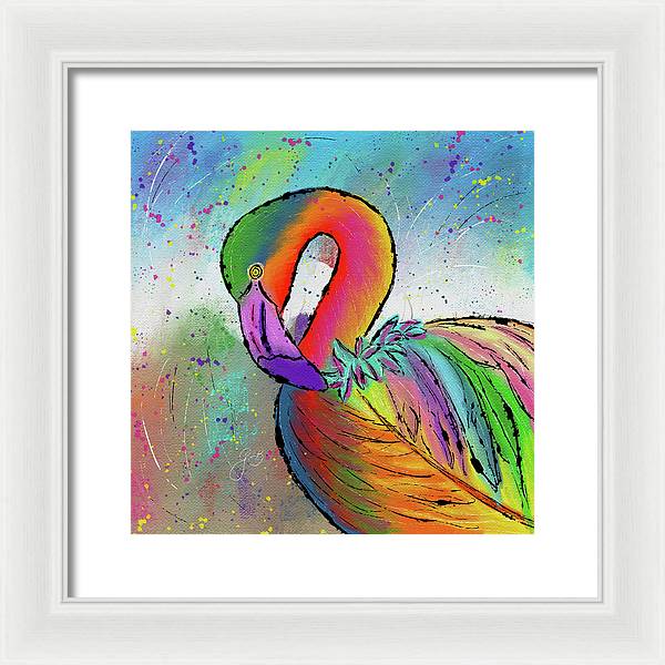 Flamingo Celebration - Framed Print